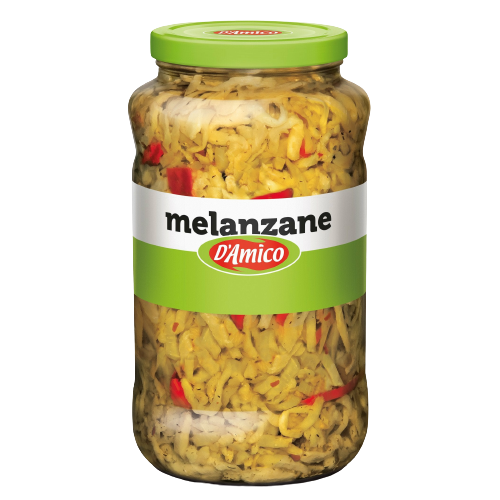 D'AMICO AUBERGINES FILLETS IN OIL 2.9 KG (2 in a box)