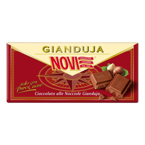 NOVI CHOCOLATE BAR GIANDUJA HAZELNUT 100 GR (24 in a box)