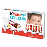 KINDER SNACK BARS CHOCOLATE T.8 100 GR (10 in a box)