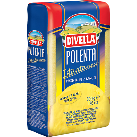 DIVELLA FLOURS CORN POLENTA ISTANTANEA 500 GR (16 in a box)