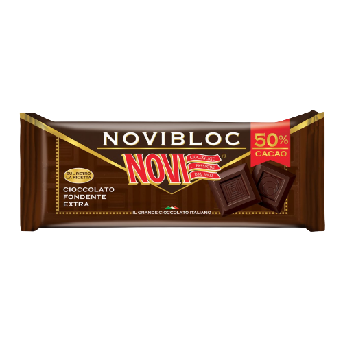 NOVI NOVIBLOC CHOCOLATE DARK 50% COCOA 150 GR (18 in a box)