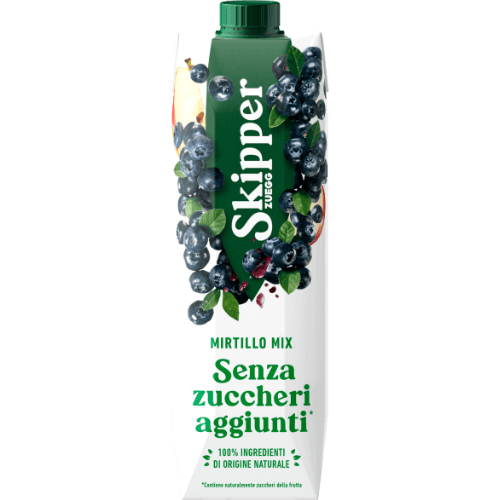 SKIPPER FRUIT JUICE SUGAR FREE MIRTILLO MIX BRICK 1 LT (12 in a box)