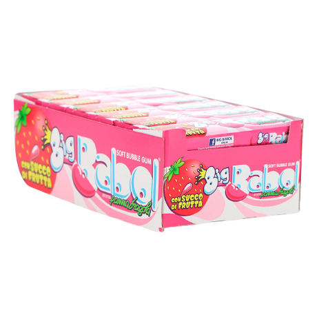 BIG BABOL CHEWING GUM CREAM AND STRAWBERRY 88 GR (24 in a box)