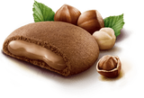 GRISBI' BISCOTTI STUFFED CREAM HAZELNUTS 135 GR (12 in a box)