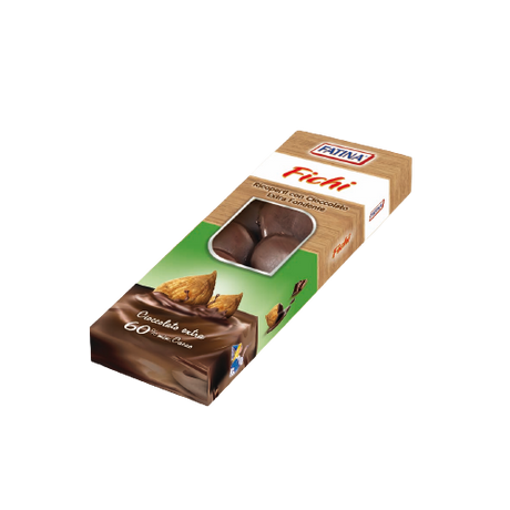 FATINA DRIED FRUITS FIGUE COVERED DARK CHOCOLATE 150 GR (16 in a box)