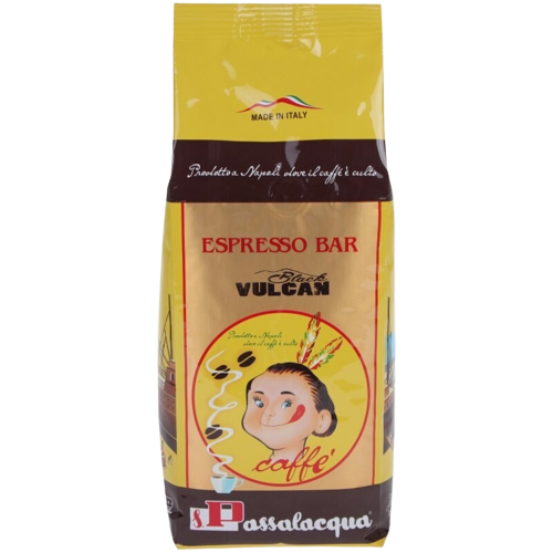 PASSALACQUA COFFEE BEANS BLACK VULCAN 500 GR (12 in a box)