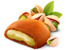 GRISBI' BISCOTTI STUFFED CREAM PISTACHIO 135 GR (12 in a box)