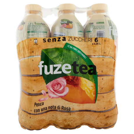 FUZETEA TEA PEACH SUGAR FREE PET 1.25 LT (6 IN A BOX)