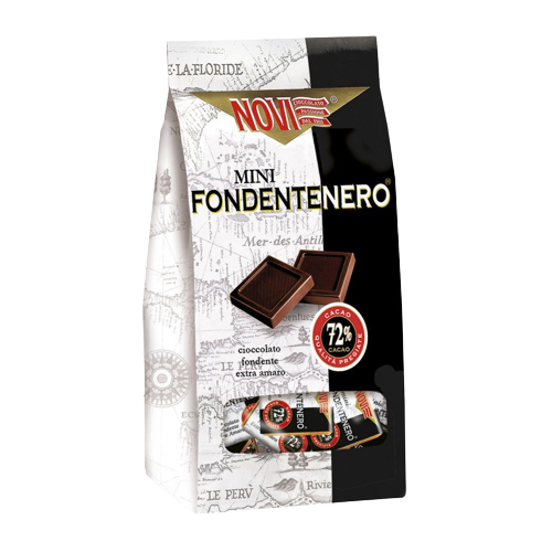 NOVI PRALINES MINI FONDENTENERO EXTRA DARK 72% 160 GR (10 in a box)