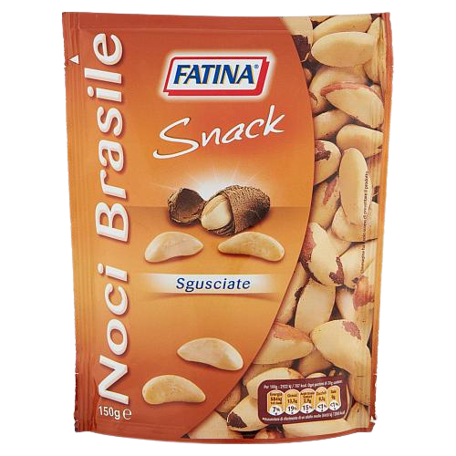 FATINA DRIED FRUITS SNACK NUTS BRAZILIAN SHELLED 150 GR (12 in a box)