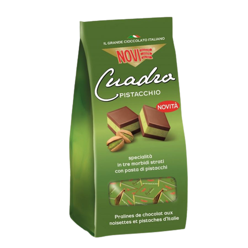 NOVI CREMINO PRALINES CUADRO PISTACHIO 150 GR (10 in a box)