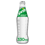 SPRITE ORIGINAL LEMON LIME NO SUGAR GLASS 330 ML (24 in a box)