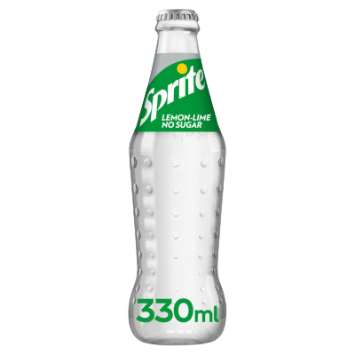 SPRITE ORIGINAL LEMON LIME NO SUGAR GLASS 330 ML (24 in a box)