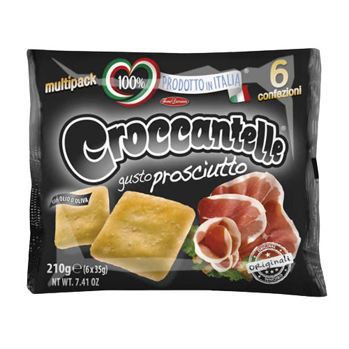 DAMIANI SNACK CROCCANTELLE HAM MULTIPACK X6 210 GR (8 in a box)