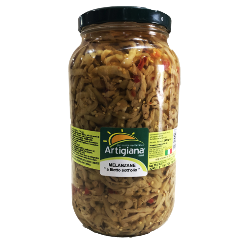 ARTIGIANA SUD AUBERGINES FILETTED IN OIL 3.1 KG (2 in a box)