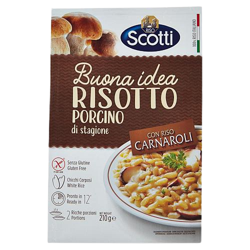 SCOTTI RICE RISOTTO PORCINI MUSHROOMS 210 GR (10 in a box)