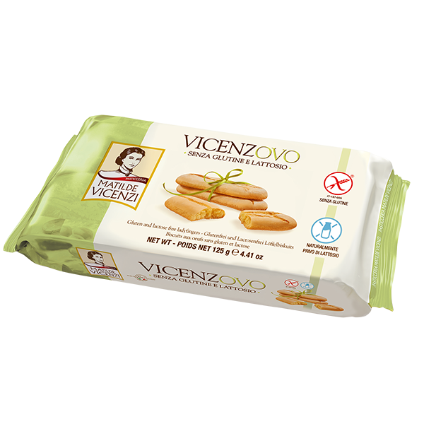 VICENZI VINCENZOVO BISCOTTI SAVOIARDI GLUTEN FREE 125 GR (12 in a box)