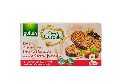 GULLON BISCOTTI CUOR DI CEREALE HAZELNUT X5 220 GR (8 in a box)