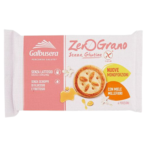 GALBUSERA BISCOTTI ZERO GRANO HONEY GLUTEN FREE 220 GR (12 in a box)