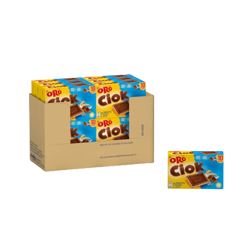 SAIWA ORO CIOK BISCOTTI MILK CHOCOLATE X10 250 GR (14 in a box)