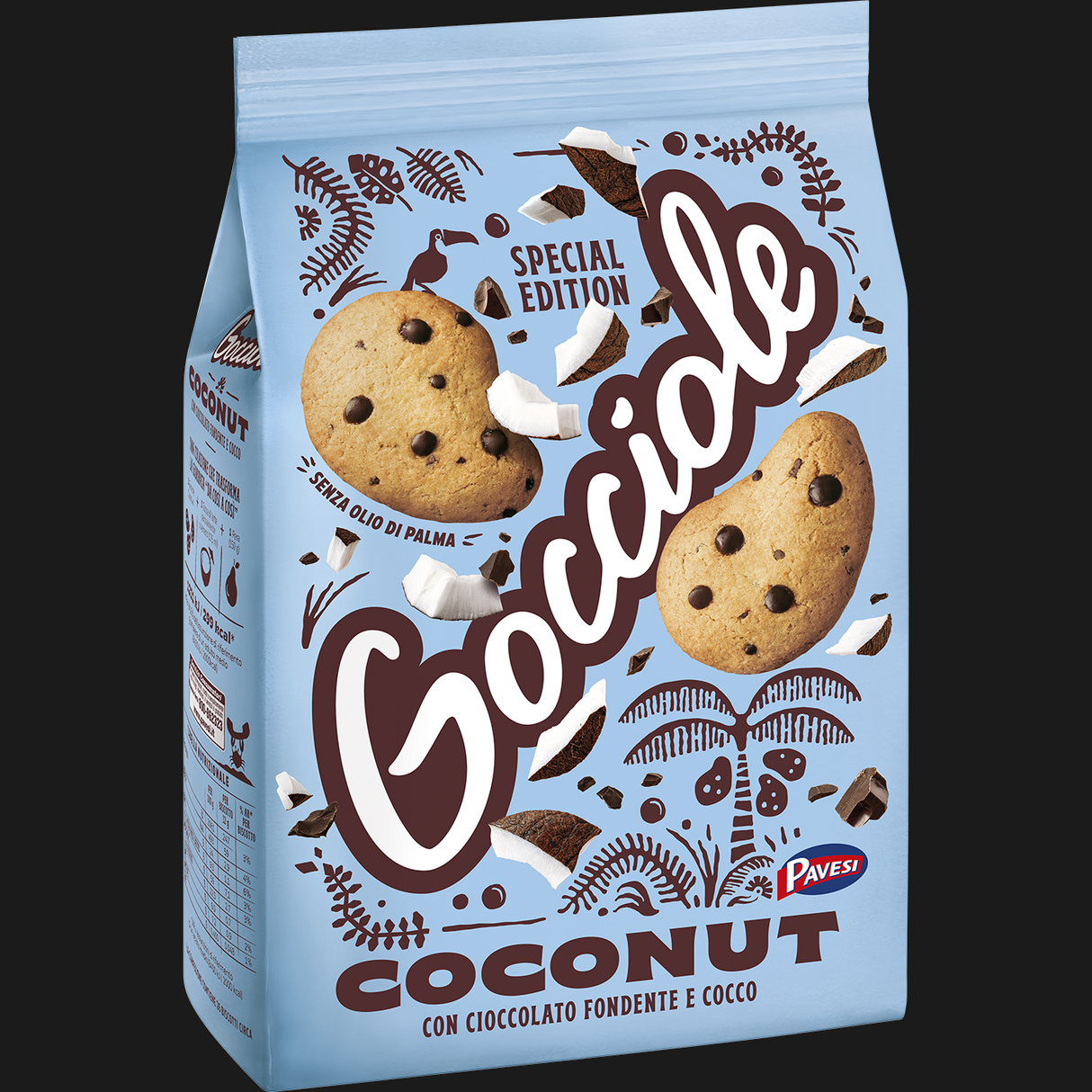 PAVESI BISCOTTI GOCCIOLE COCONUT 320 GR (12 in a box)