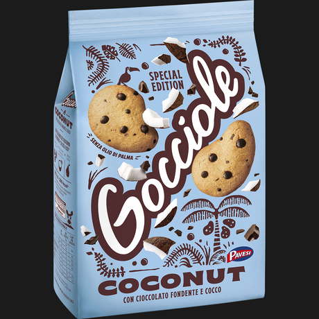 PAVESI BISCOTTI GOCCIOLE COCONUT 320 GR (12 in a box)