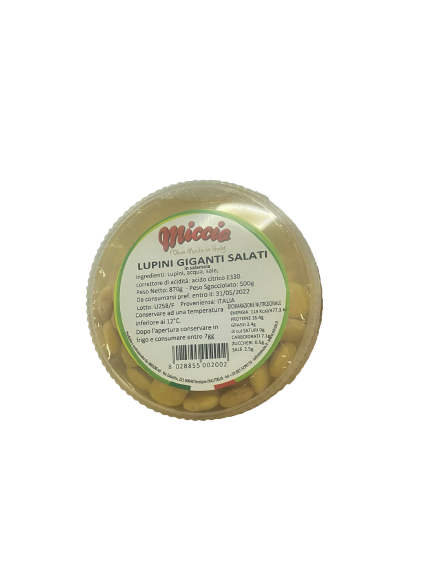 MICCIO LUPINI GIGANTI SALTED 500 GR (9 in a box)