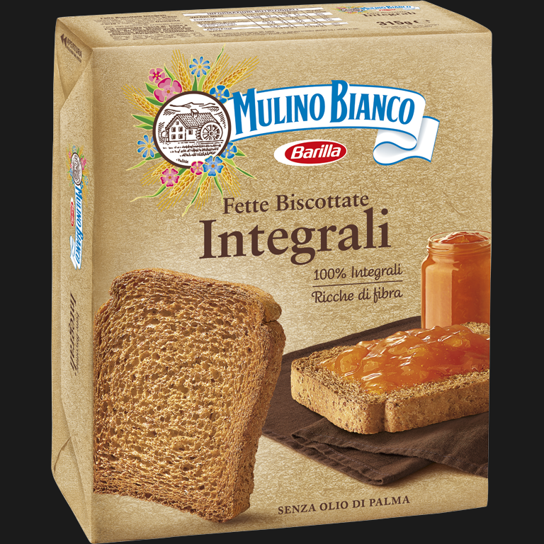 MULINO BIANCO FETTE BISCOTTATE INTEGRALI X36 315 GR (16 in a box) www.cibimarket.co.uk