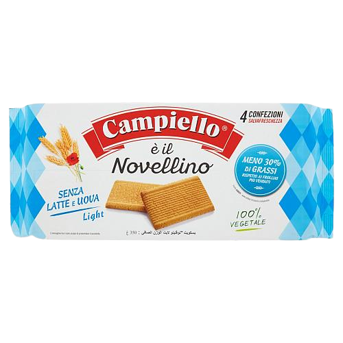 CAMPIELLO BISCOTTI NOVELLINI LIGHT WITHOUT MILK AND EGGS 350 GR (12 in a box)