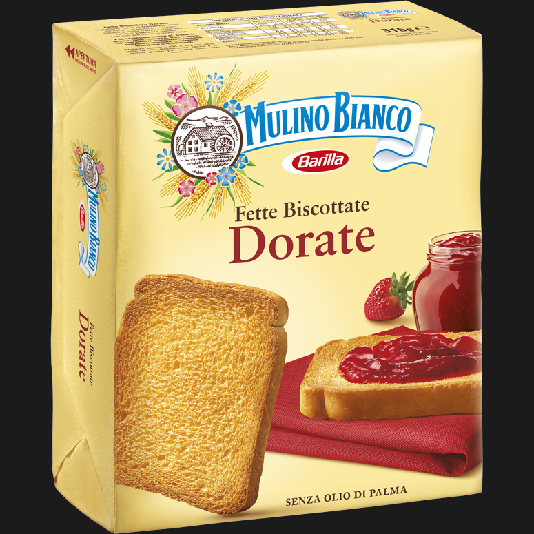 MULINO BIANCO FETTE BISCOTTATE DORATE X36 315 GR (16 in a box) www.cibimarket.co.uk