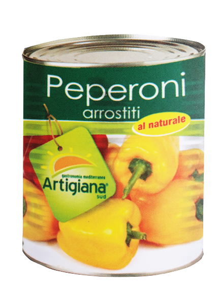 ARTIGIANA SUD PEPPERS ROASTED 800 GR (6 in a box)