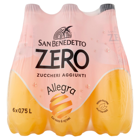 SAN BENEDETTO ZERO ARANCIATA PET 750 ML (6 in a box)