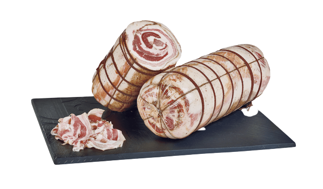 PANCETTA ARROTOLATA 1/2 £12.38 AL KG (APPROX. 2 KG)