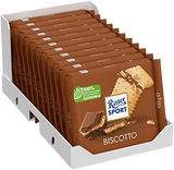 RITTER SPORT CHOCOLATE BAR MILK BISCUITS 100 GR (11 in a box)