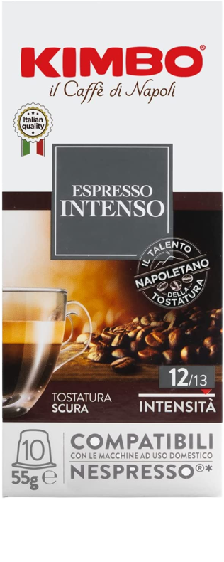 KIMBO CAFFE CAPSULA INTENSO NESPRESSO 10X 55 GR 10 in a box Cibimarket The best E commerce of Italian Food in UK