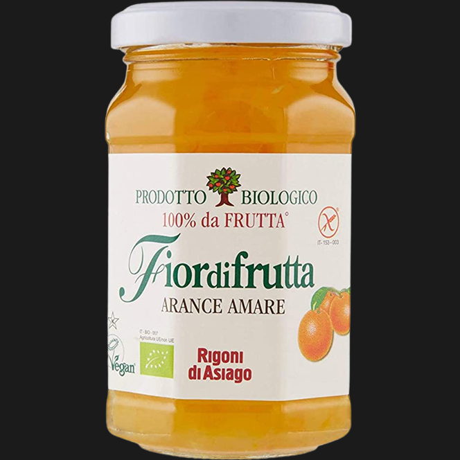 RIGONI JAMS FIOR DI FRUTTA BITTER ORANGE 250 GR (6 in a box)