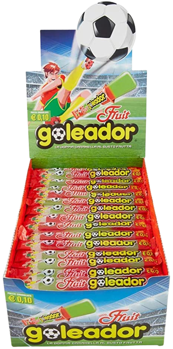 GELCO EXPO CARAMELLE GOLEADOR FRUIT 200 PZ (1 in a box) –   - The best E-commerce of Italian Food in UK