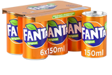 FANTA ORIGINAL ORANGE ARANCIATA CANS 15 CL X6 (4 in a box)
