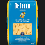 DE CECCO PASTA DI SEMOLA MEZZI RIGATONI N.26 500 GR (24 in a box)