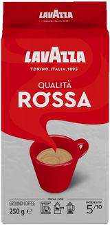 LAVAZZA COFFEE GROUND QUALITA' ROSSA 250 GR (20 in a box)