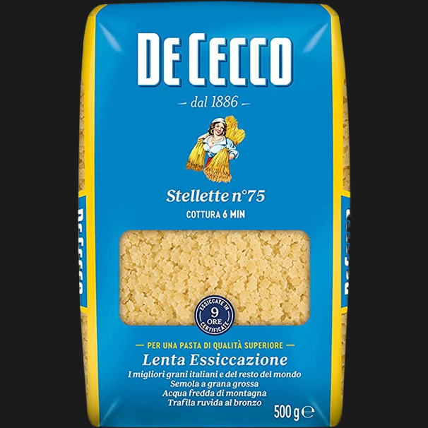DE CECCO PASTINA DI SEMOLA STELLETTE N.75 500 GR (24 in a box)