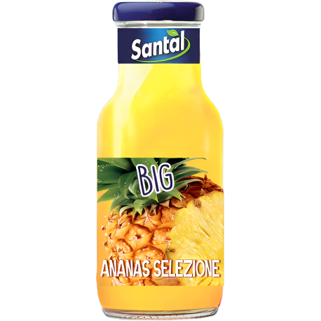 SANTAL FRUIT JUICE PINEAPPLE GLASS 250 ML (24 IN A BOX)