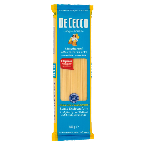 DE CECCO PASTA DI SEMOLA MACCHERONI CHITARRA N.13 500 GR (24 in a box)