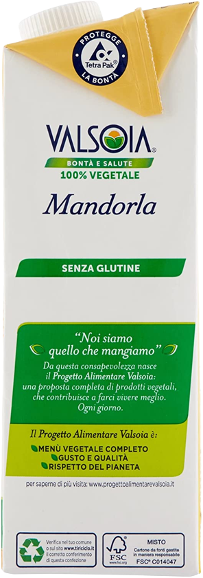 VALSOIA DRINK ALMOND MILK BRICK 1 LT (10 in a box)