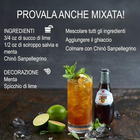 SAN PELLEGRINO CHINO' CHINOTTO GLASS 20 CL X4 (6 in a box)