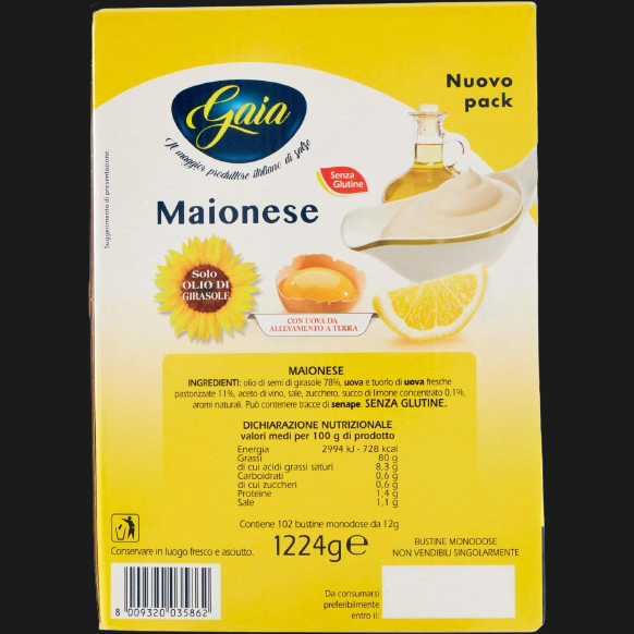 GAIA EXPO MAYONNAISE MONOPACK X102 12 GR (1 in a box)