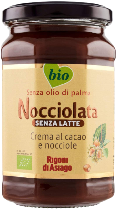 RIGONI SPREAD CREAM NOCCIOLATA WITHOUT MILK 250 GR (6 in a box)