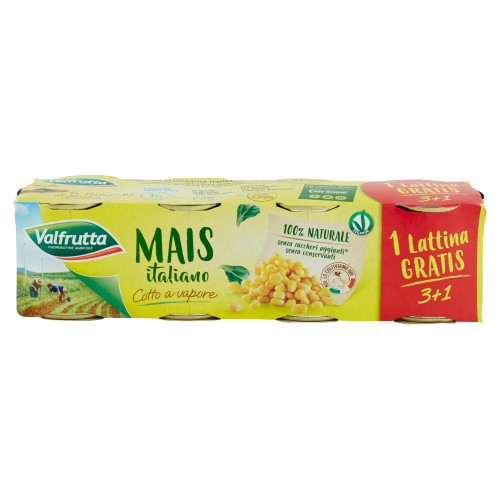 VALFRUTTA ITALIAN SWEET CORN TIN 160 GR X3 + 1 (6 in a box)