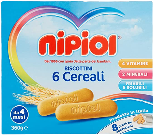 NIPIOL BISCOTTI PER LA CRESCITA X8 360 GR (6 in a box)