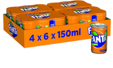 FANTA ORIGINAL ORANGE ARANCIATA CANS 15 CL X6 (4 in a box)